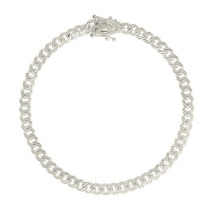 925 Silver Solid Miami Cuban Pyramid Chain Silver 4.9mm