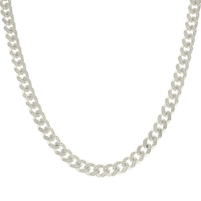 925 Silver Solid Miami Cuban Pyramid Chain Silver 8.4mm