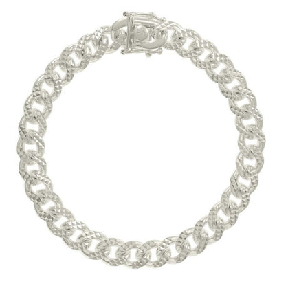925 Silver Solid Miami Cuban Pyramid Chain Silver 8.4mm