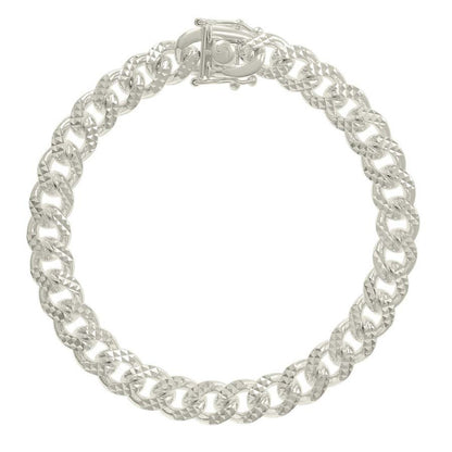925 Silver Solid Miami Cuban Pyramid Chain Silver 8.4mm
