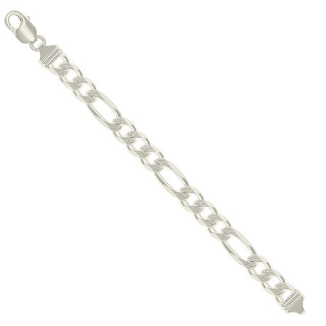 925 Silver Solid Pave Classic Figaro 11.0mm