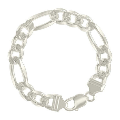 925 Silver Solid Pave Classic Figaro 11.0mm