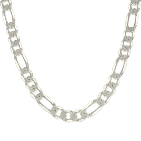 925 Silver Solid Pave Classic Figaro 11.0mm