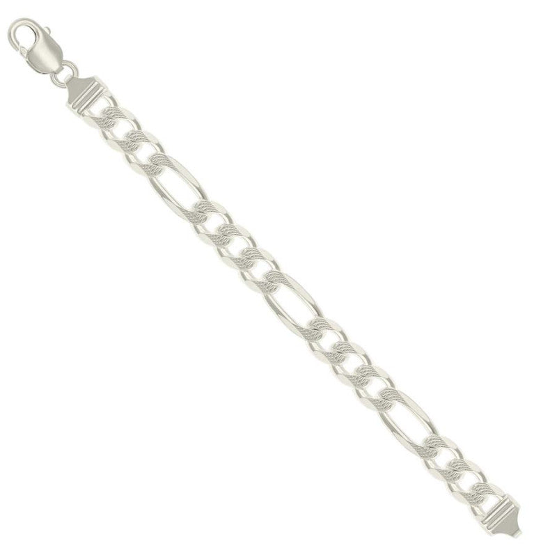 925 Silver Solid Pave Classic Figaro 11.0mm