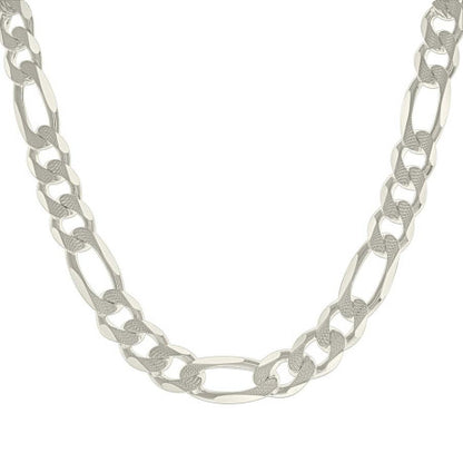 925 Silver Solid Pave Classic Figaro 13.0mm