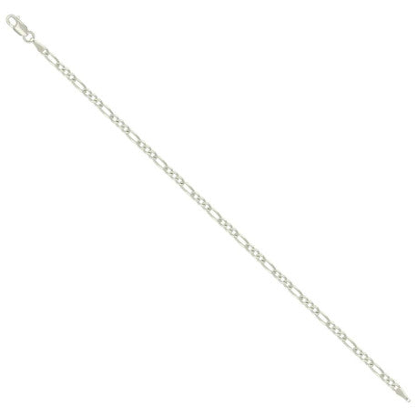 925 Silver Solid Pave Classic Figaro 3.0mm