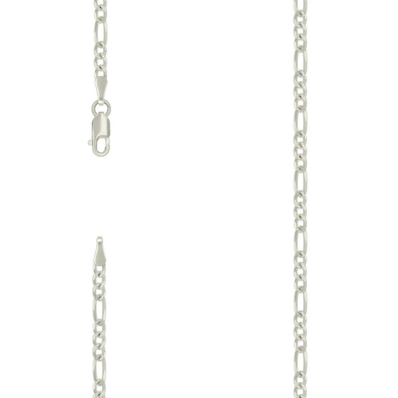 925 Silver Solid Pave Classic Figaro 3.0mm