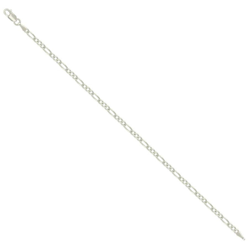 925 Silver Solid Pave Classic Figaro 3.0mm