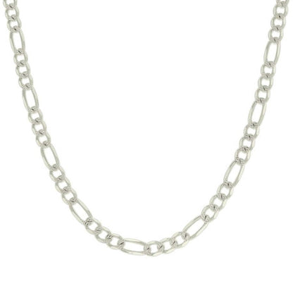 925 Silver Solid Pave Classic Figaro 4.0mm