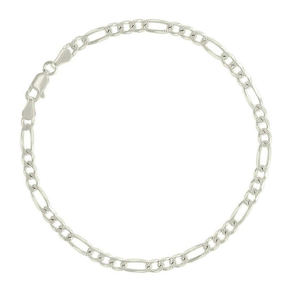 925 Silver Solid Pave Classic Figaro 4.0mm