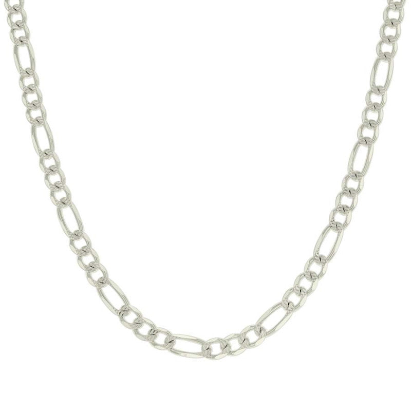 925 Silver Solid Pave Classic Figaro 4.0mm