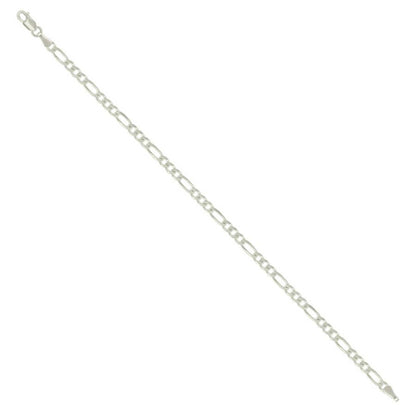 925 Silver Solid Pave Classic Figaro 4.0mm