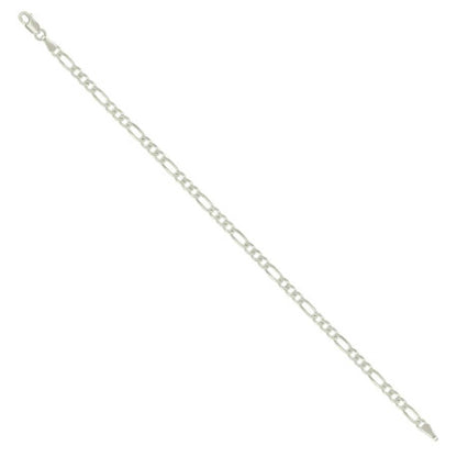 925 Silver Solid Pave Classic Figaro 4.0mm