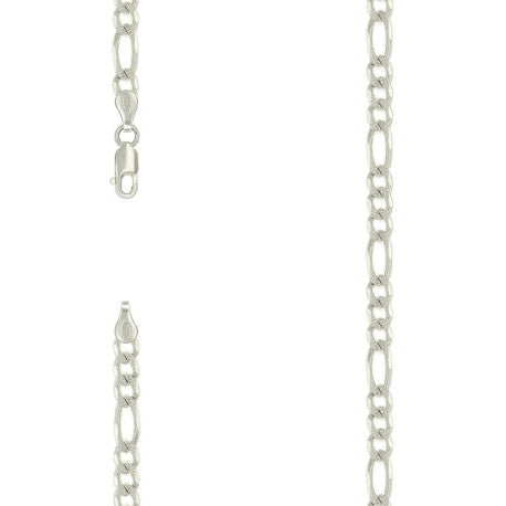 925 Silver Solid Pave Classic Figaro 5.0mm