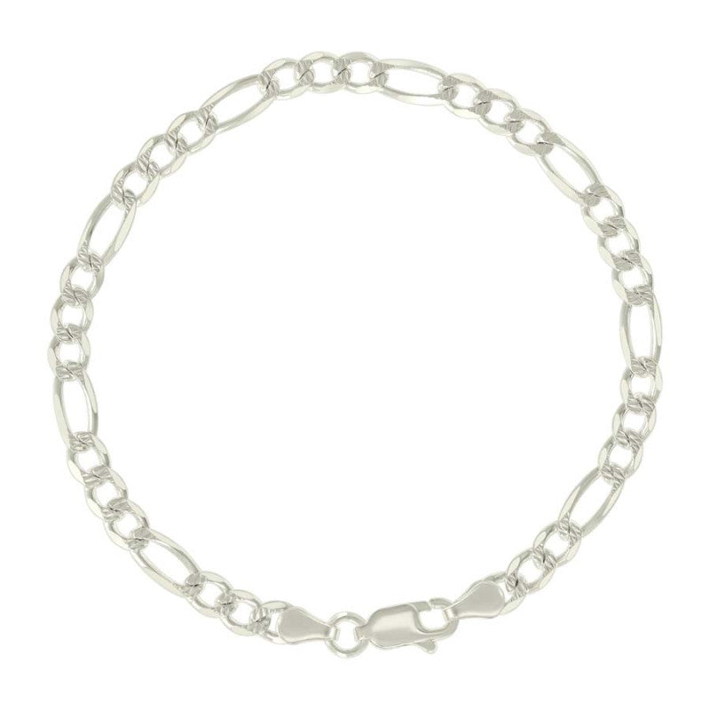 925 Silver Solid Pave Classic Figaro 5.0mm