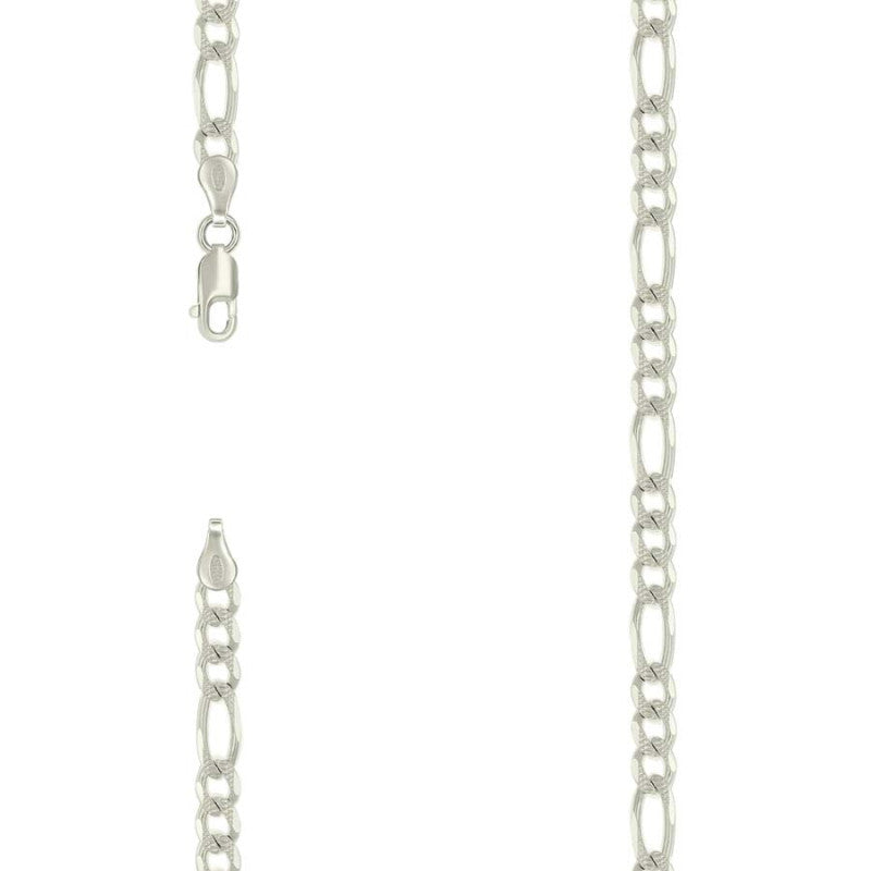 925 Silver Solid Pave Classic Figaro 5.0mm