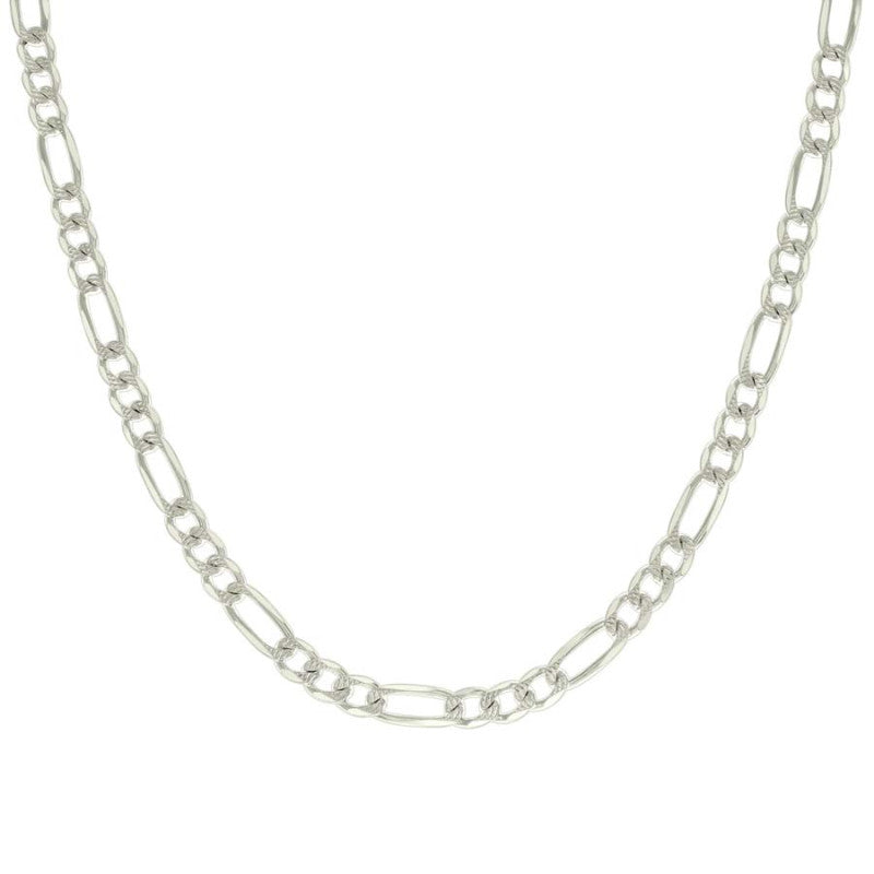 925 Silver Solid Pave Classic Figaro 6.0mm