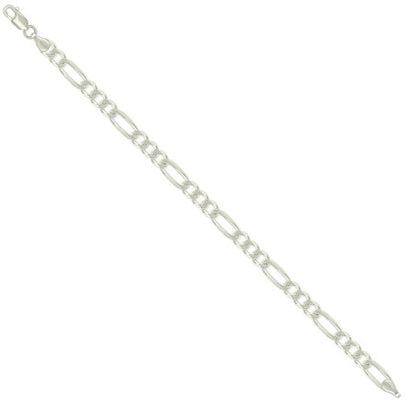 925 Silver Solid Pave Classic Figaro 6.0mm