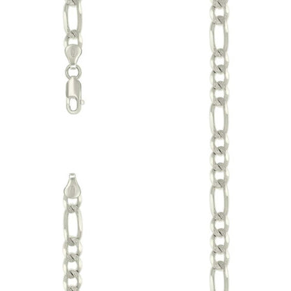 925 Silver Solid Pave Classic Figaro 7.0mm