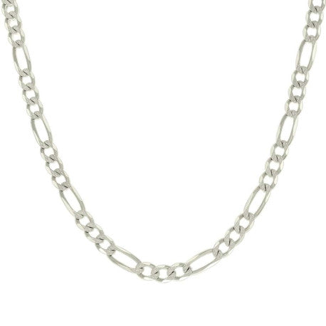 925 Silver Solid Pave Classic Figaro 7.0mm