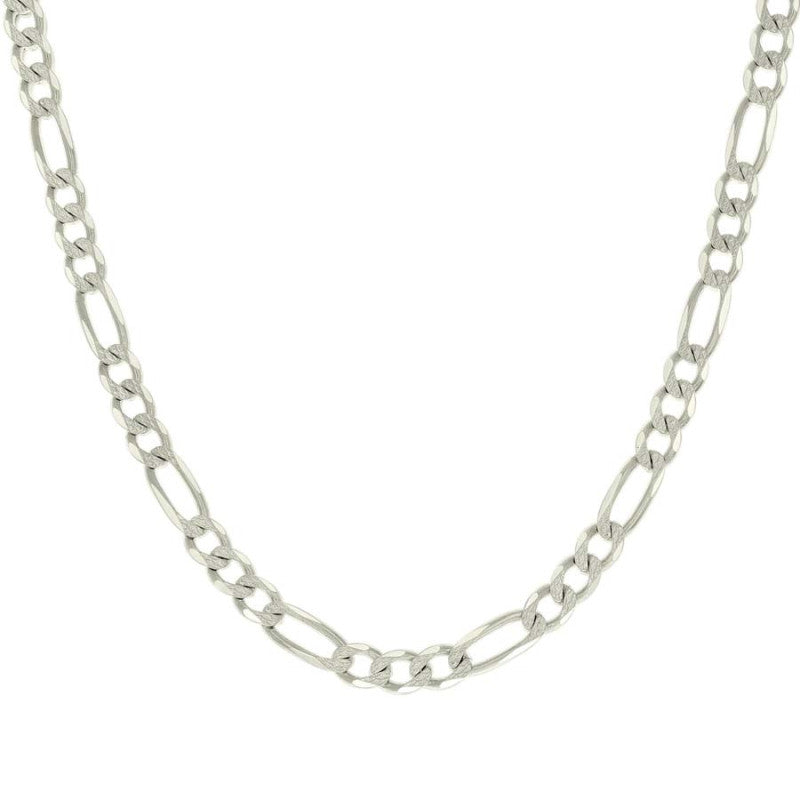 925 Silver Solid Pave Classic Figaro 7.0mm