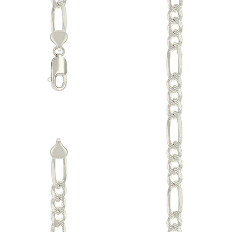 925 Silver Solid Pave Classic Figaro 8.0mm
