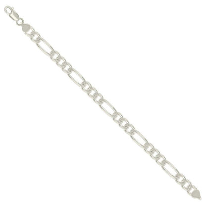 925 Silver Solid Pave Classic Figaro 8.0mm
