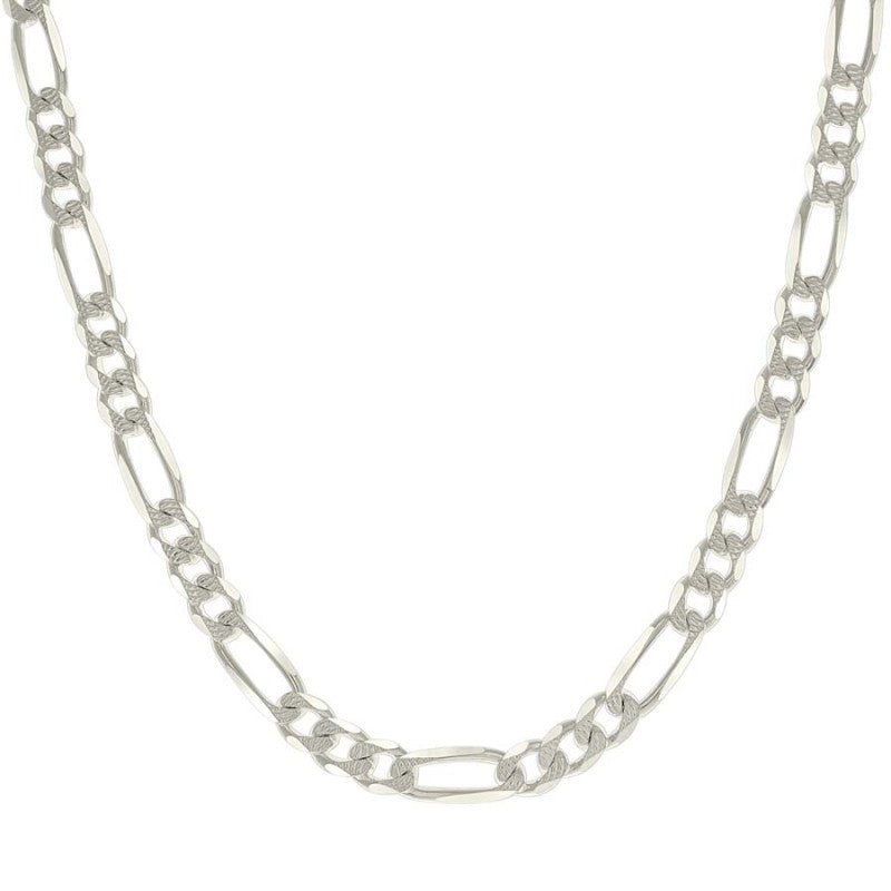 925 Silver Solid Pave Classic Figaro 8.0mm