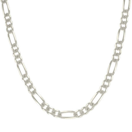 925 Silver Solid Pave Classic Figaro 8.0mm