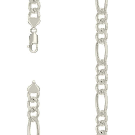 925 Silver Solid Pave Classic Figaro 9.5mm