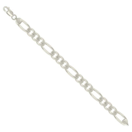 925 Silver Solid Pave Classic Figaro 9.5mm