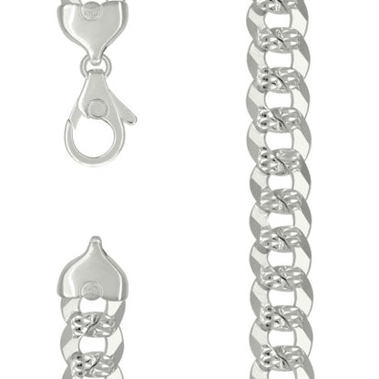 925 Silver Solid Pave Super Flat Cuban Chain 16mm