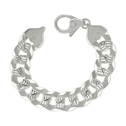 925 Silver Solid Pave Super Flat Cuban Chain 16mm