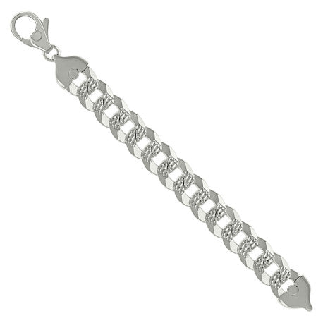 925 Silver Solid Pave Super Flat Cuban Chain 16mm