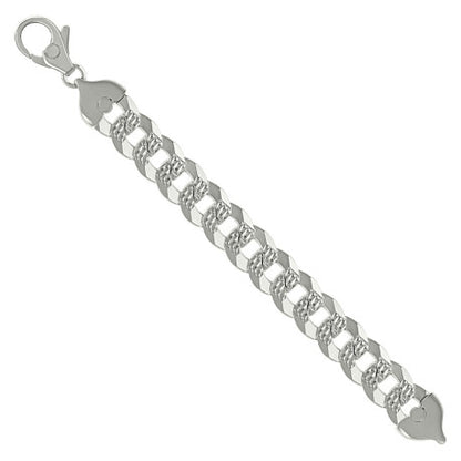 925 Silver Solid Pave Super Flat Cuban Chain 16mm