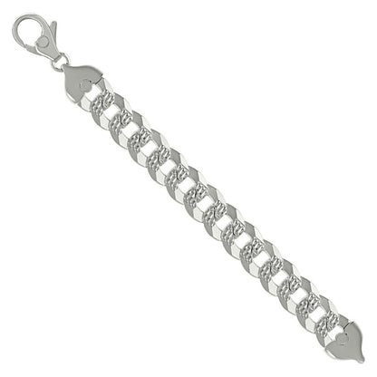 925 Silver Solid Pave Super Flat Cuban Chain 16mm