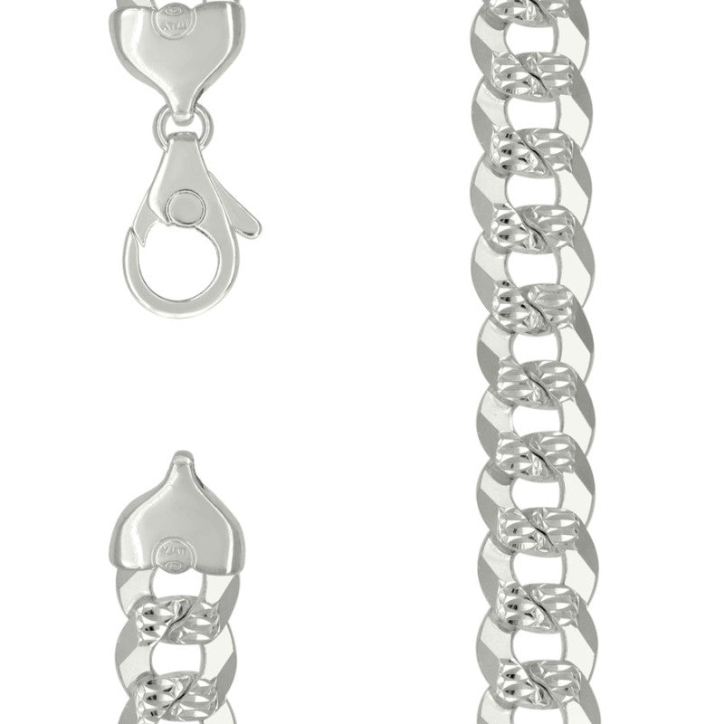 925 Silver Solid Pave Super Flat Cuban Chain 16mm