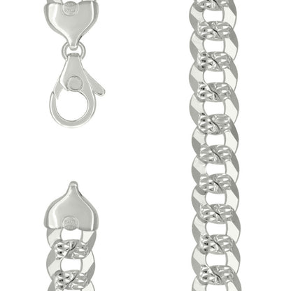 925 Silver Solid Pave Super Flat Cuban Chain 16mm