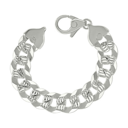 925 Silver Solid Pave Super Flat Cuban Chain 16mm
