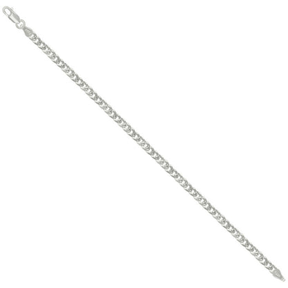 925 Silver Solid Pave Super Flat Cuban Chain 3.7mm