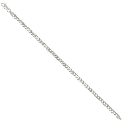 925 Silver Solid Pave Super Flat Cuban Chain 3.7mm