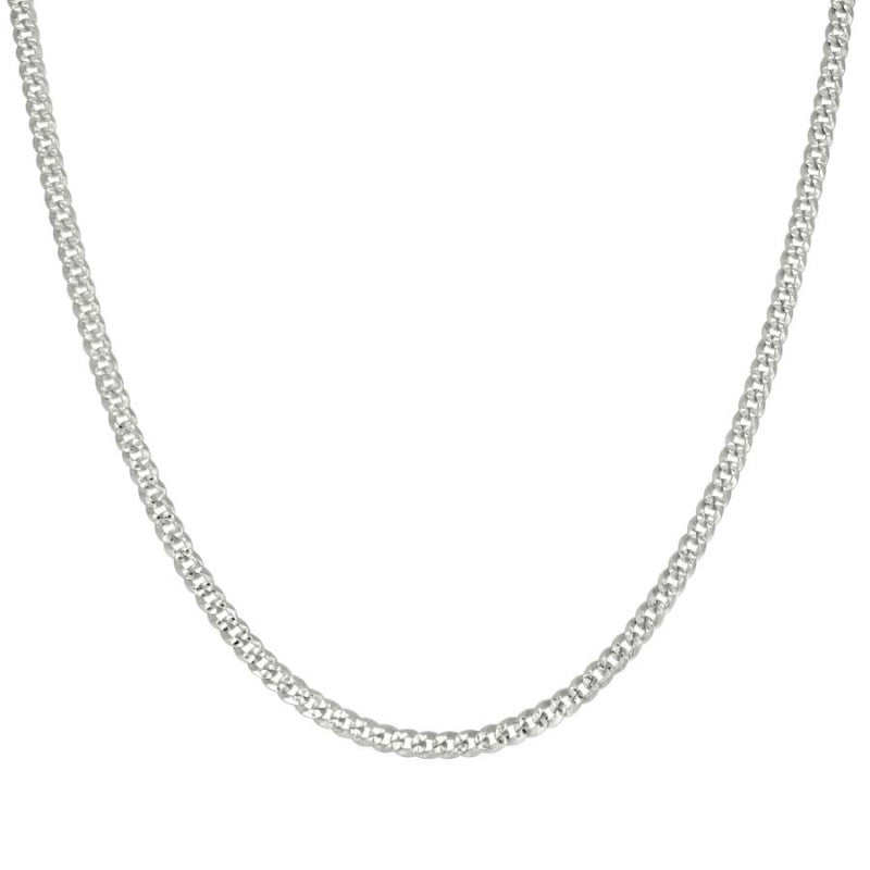925 Silver Solid Pave Super Flat Cuban Chain 3mm
