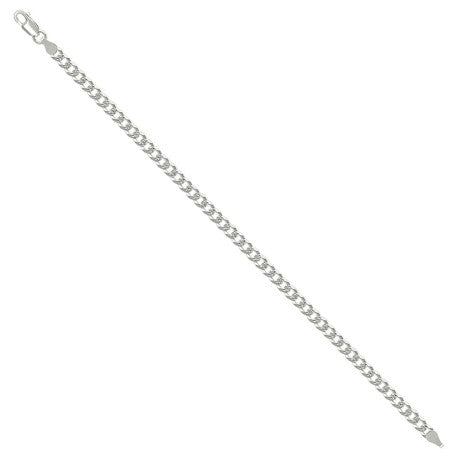 925 Silver Solid Pave Super Flat Cuban Chain 4.7mm