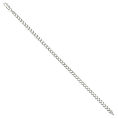 925 Silver Solid Pave Super Flat Cuban Chain 4.7mm