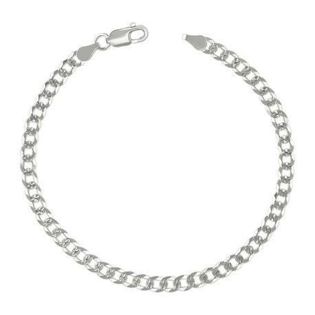 925 Silver Solid Pave Super Flat Cuban Chain 4.7mm