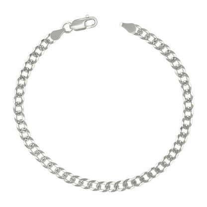 925 Silver Solid Pave Super Flat Cuban Chain 4.7mm