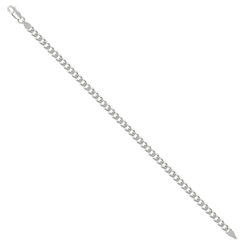 925 Silver Solid Pave Super Flat Cuban Chain 4.7mm