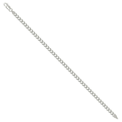 925 Silver Solid Pave Super Flat Cuban Chain 4.7mm