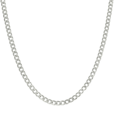 925 Silver Solid Pave Super Flat Cuban Chain 4.7mm