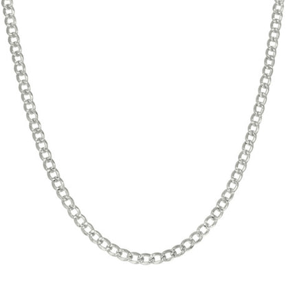 925 Silver Solid Pave Super Flat Cuban Chain 4.7mm